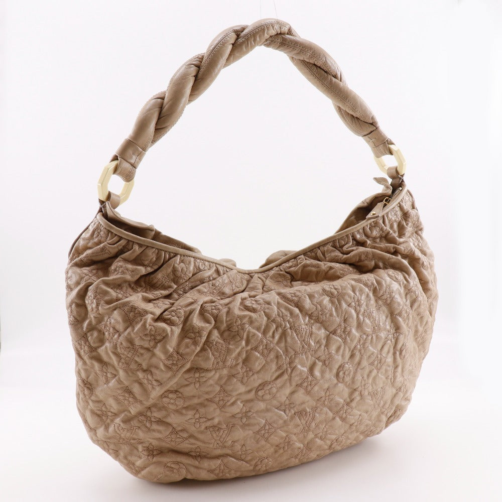 LOUIS VUITTON Shoulder Bag M95423 lambskin beige Monogram Olympic Nimbs GM