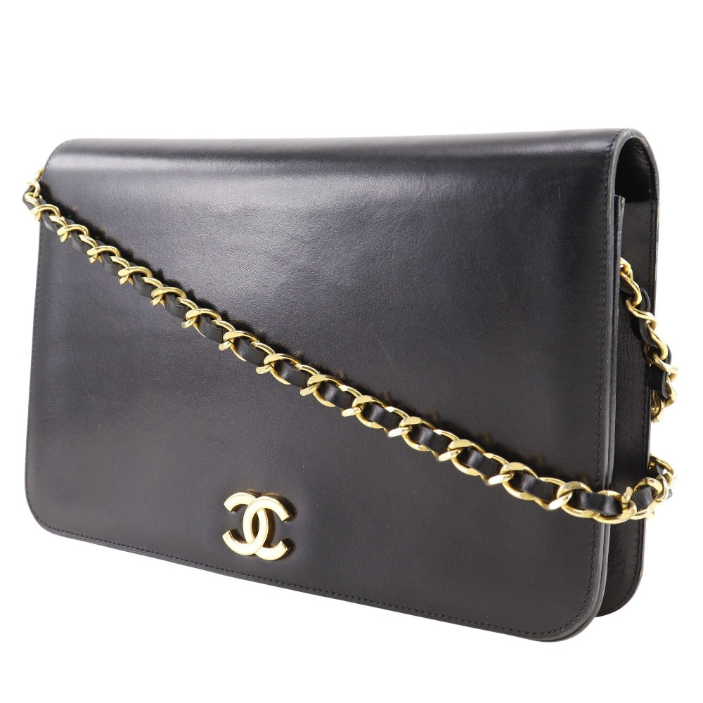 CHANEL Shoulder Bag Calfskin black vintage COCO Mark ChainShoulder Women