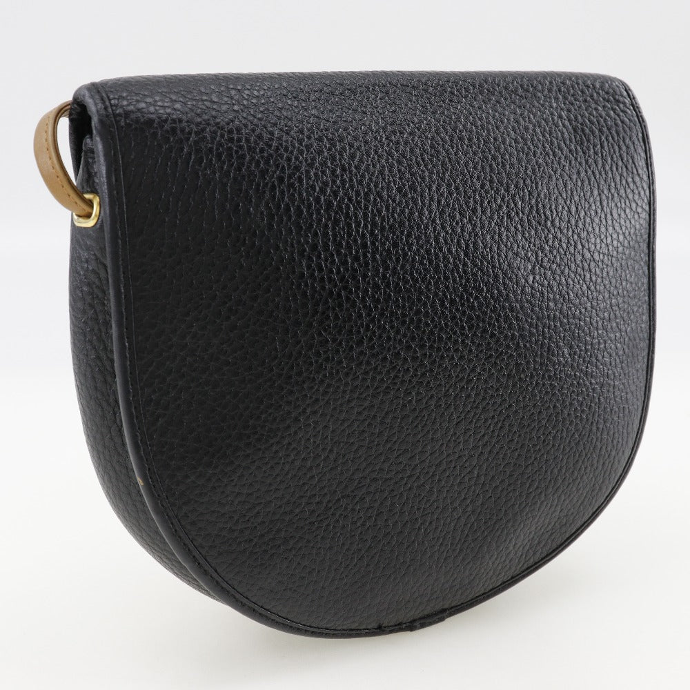 Christian Dior Shoulder Bag Calfskin black Pochette vintage CD logo Women