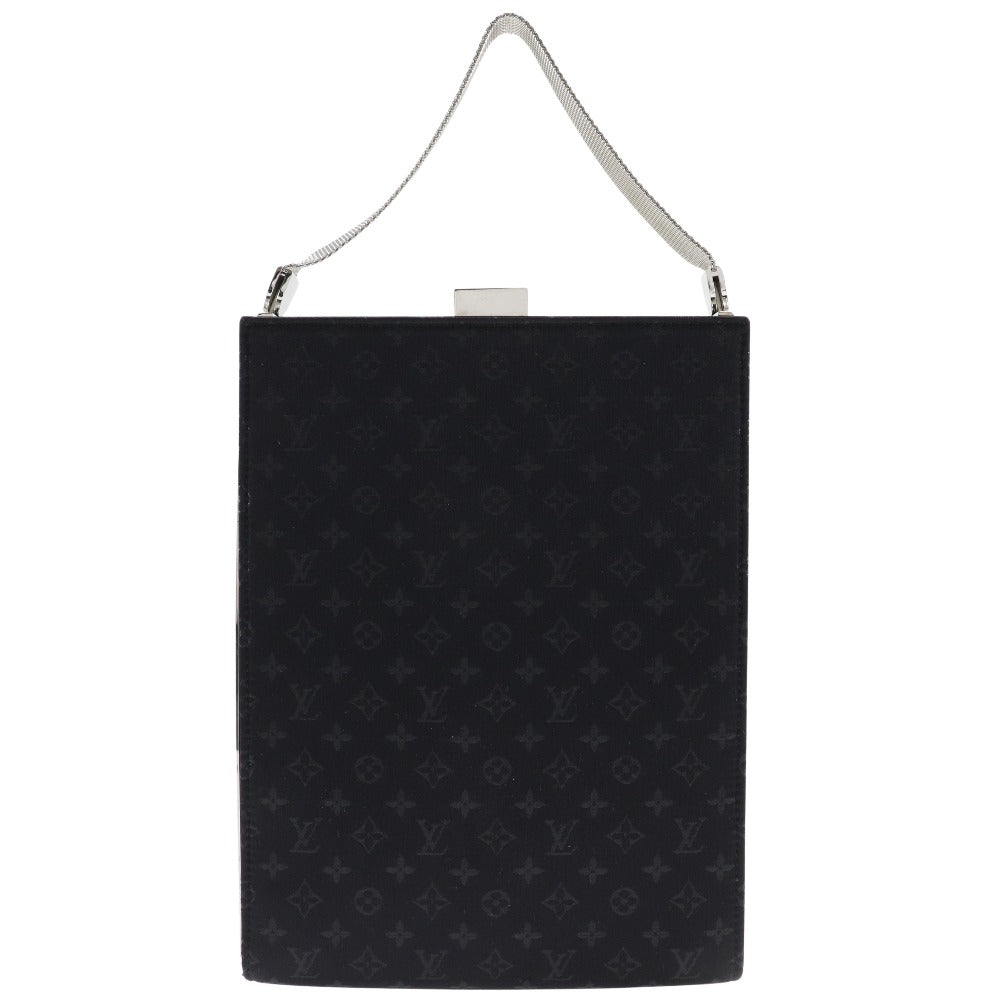 LOUIS VUITTON Handbag M92100 Monogram satin black Party bag Angers GM Women
