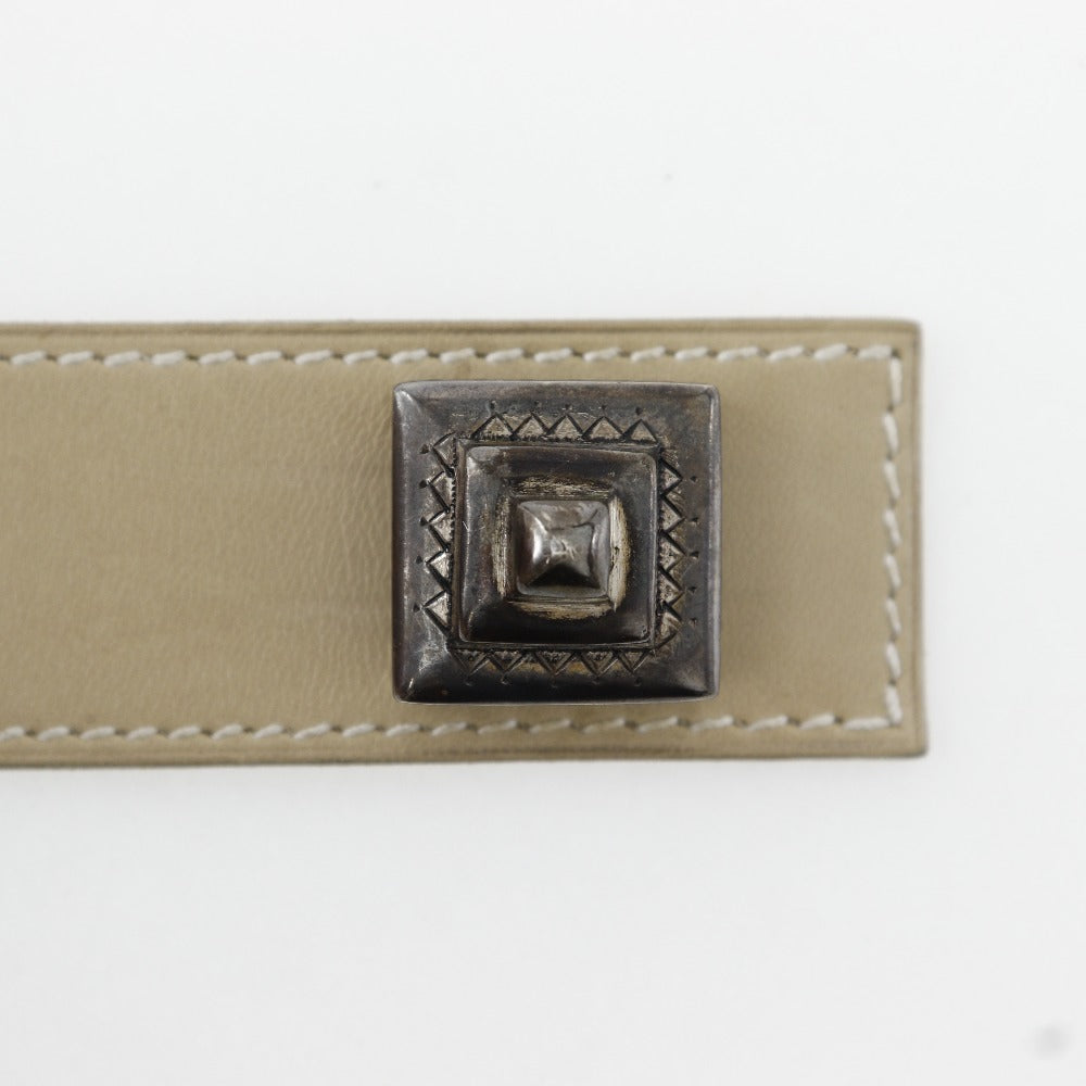 HERMES bracelet Calfskin beige Artemis Tuareg Women