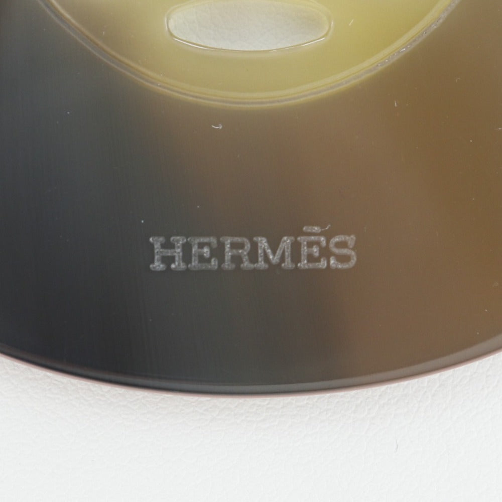 HERMES Necklace 044536FL Buffalo horn Brown Lift GM Women
