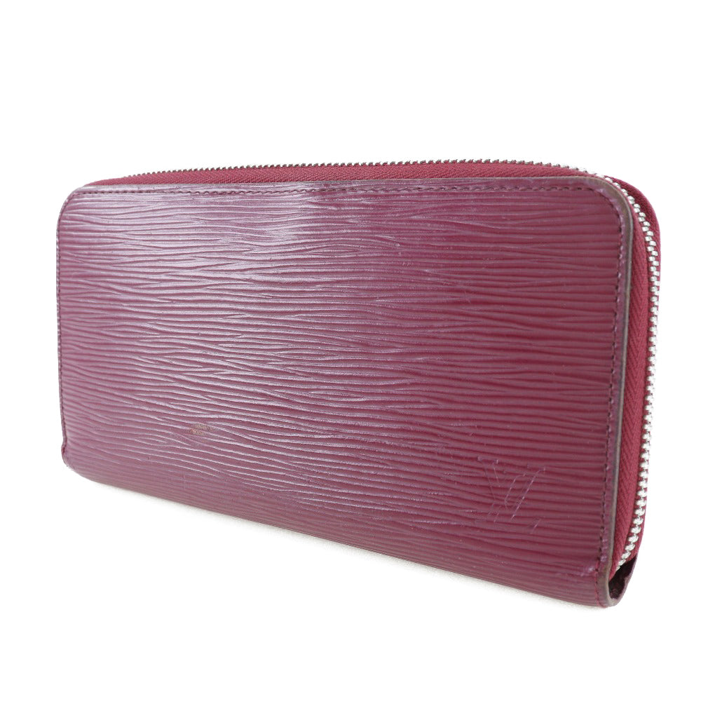 LOUIS VUITTON Long Wallet Purse Epi Leather Red Zippy wallet Women