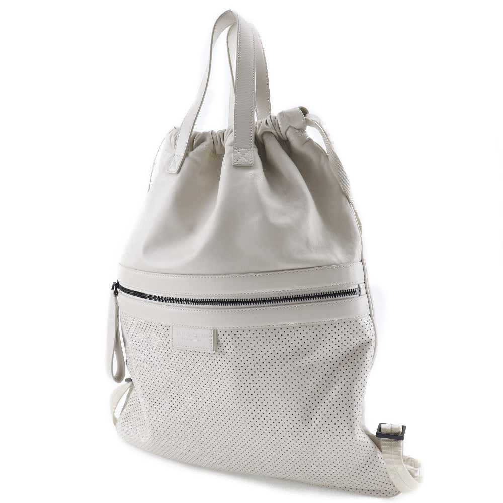 BOTTEGAVENETA Backpack 567222 Calfskin Ivory Leggero unisex(Unisex)