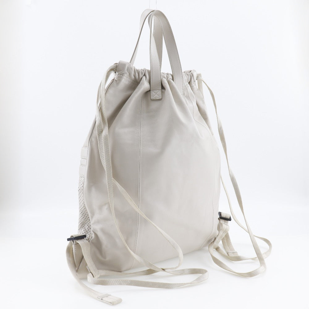 BOTTEGAVENETA Backpack 567222 Calfskin Ivory Leggero unisex(Unisex)