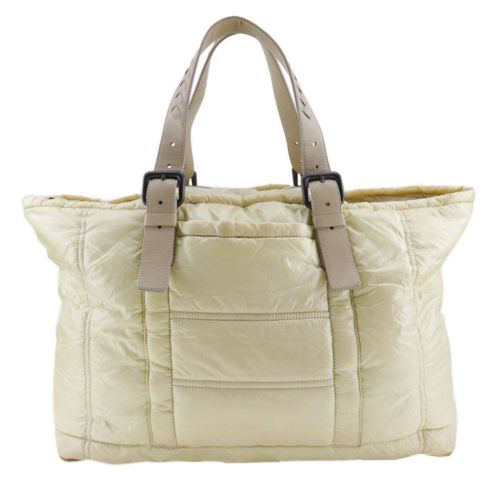 BOTTEGAVENETA Tote Bag Nylon Gold beige INTRECCIATO Spinnaker Women