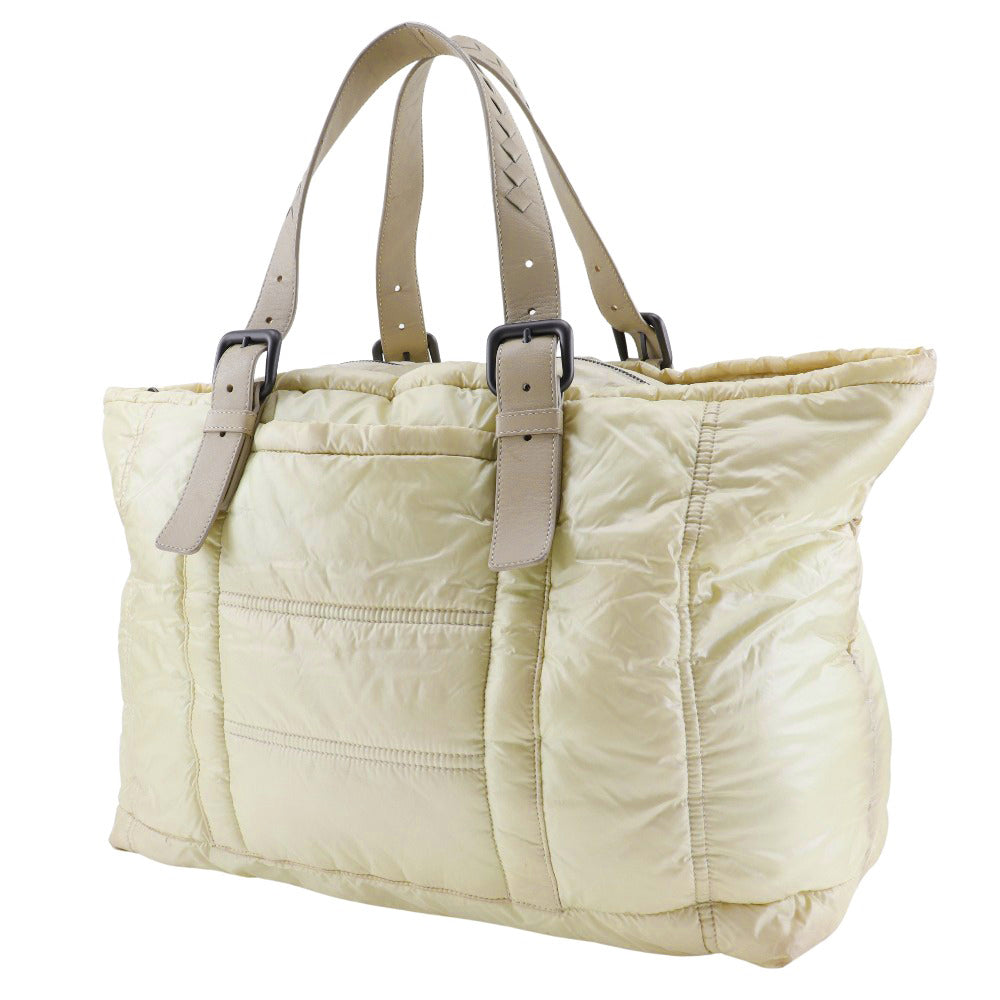 BOTTEGAVENETA Tote Bag Nylon Gold beige INTRECCIATO Spinnaker Women
