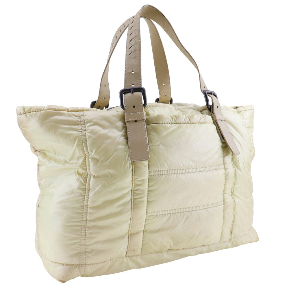 BOTTEGAVENETA Tote Bag Nylon Gold beige INTRECCIATO Spinnaker Women