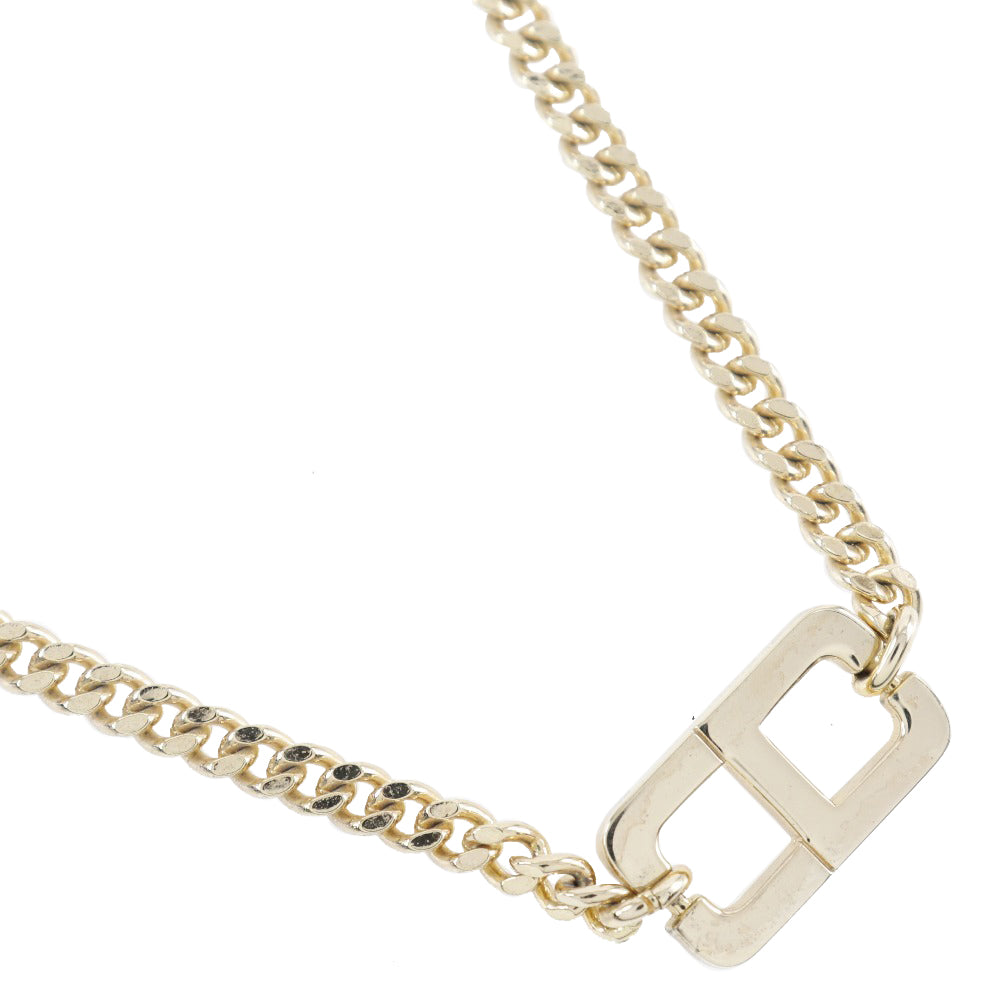 Christian Dior Necklace Plated Gold gold CD logo Bure Rubbed t-set Women