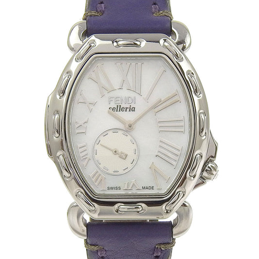 FENDI Watches Quartz 8400M Stainless Steel , Embossed Leather white Celeria White shell dial Boys