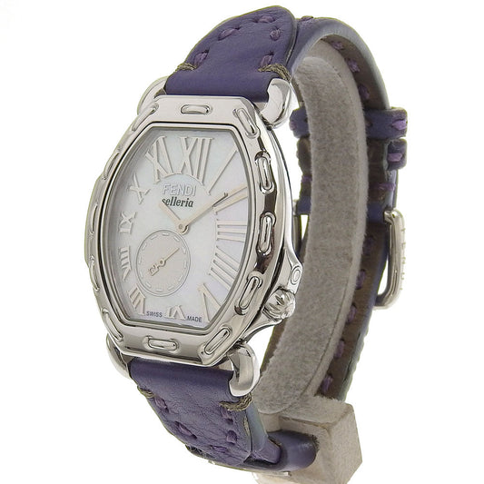 FENDI Watches Quartz 8400M Stainless Steel , Embossed Leather white Celeria White shell dial Boys