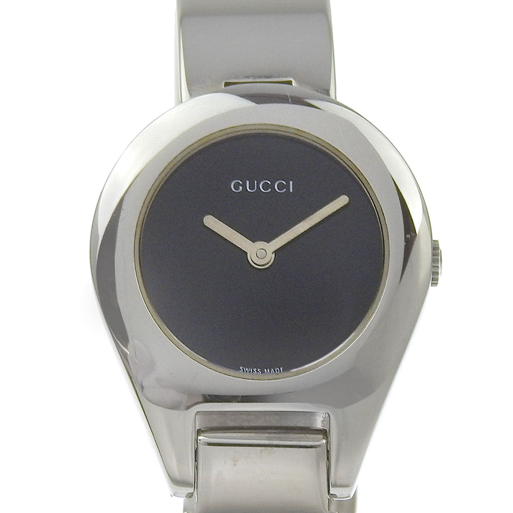 GUCCI Watches Quartz 6700L Stainless Steel Silver black dial Women