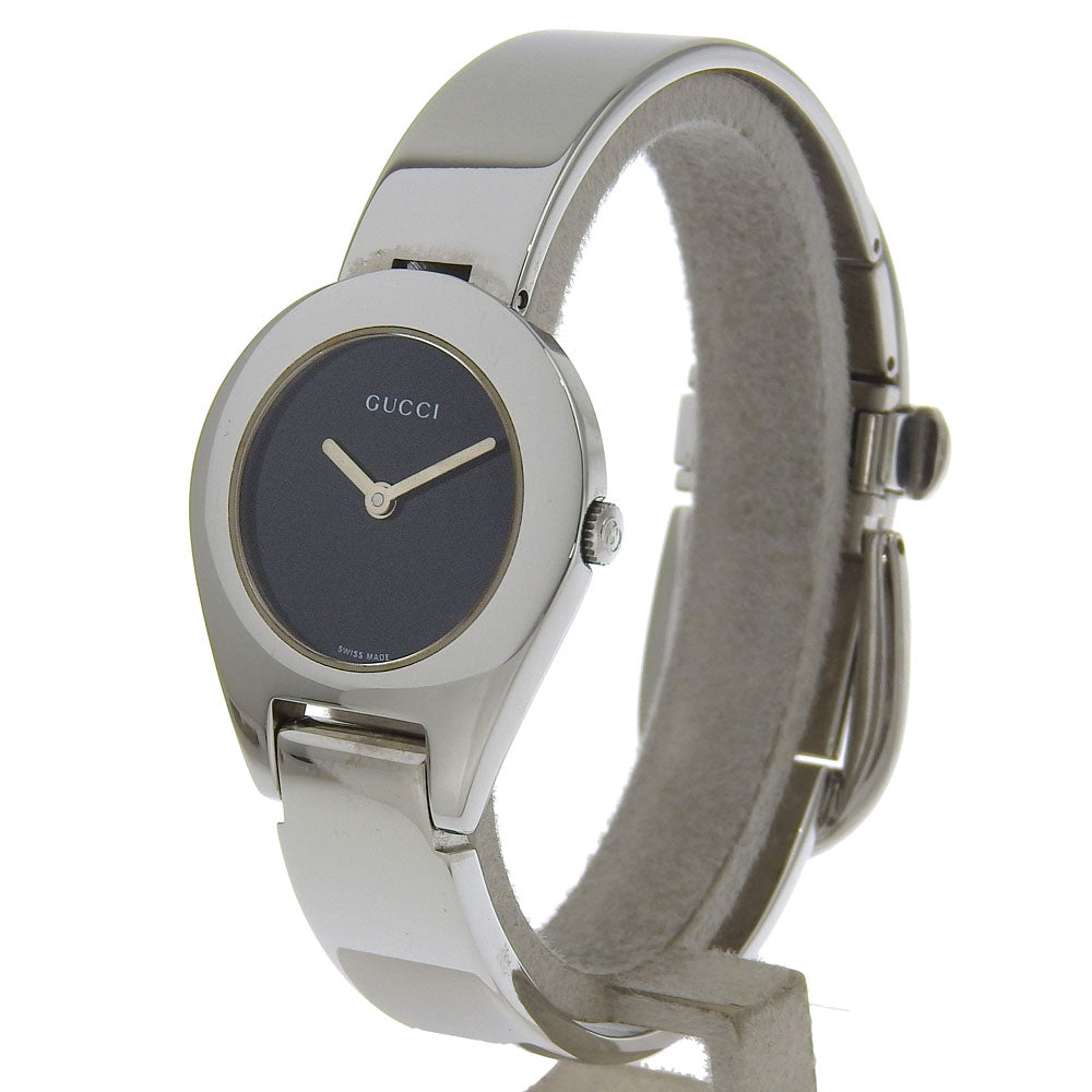 GUCCI Watches Quartz 6700L Stainless Steel Silver black dial Women