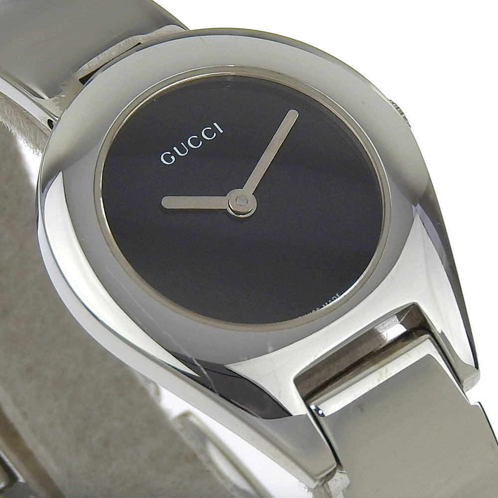 GUCCI Watches Quartz 6700L Stainless Steel Silver black dial Women