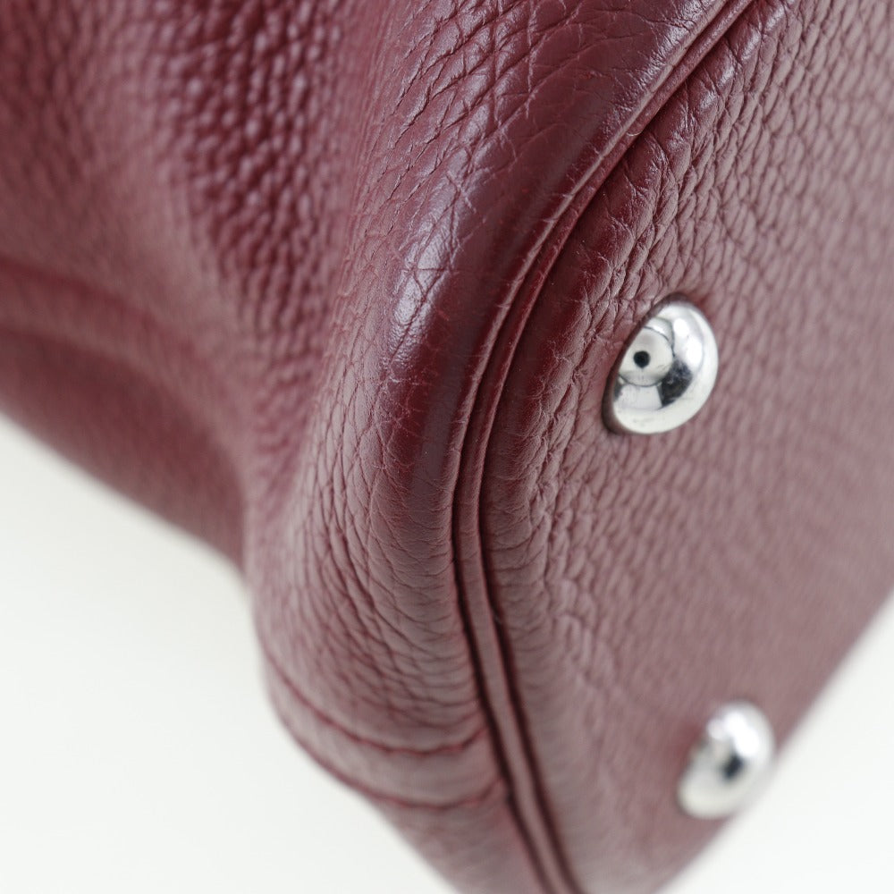 HERMES Handbag 029812CK K1 Taurillon Clemence Red Bored 31 Women