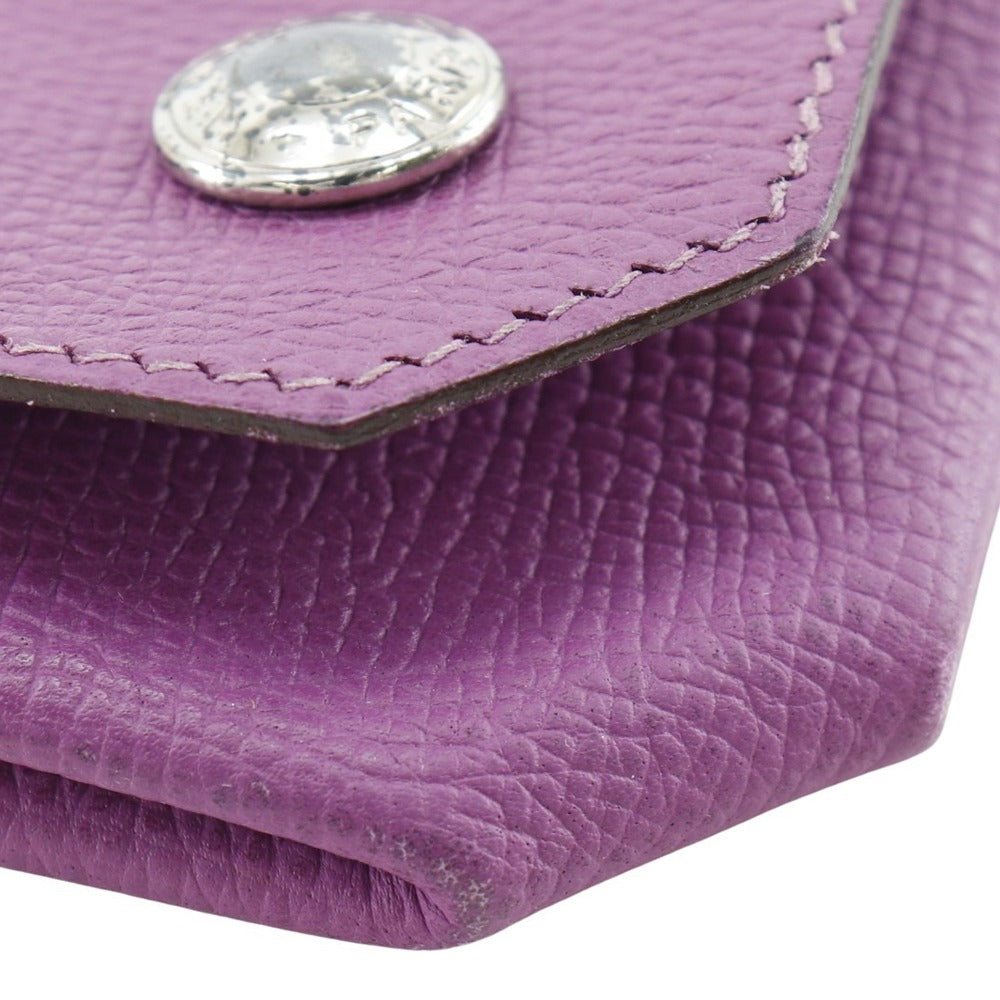 HERMES Coin case Epsom purple Revan Cattle Women