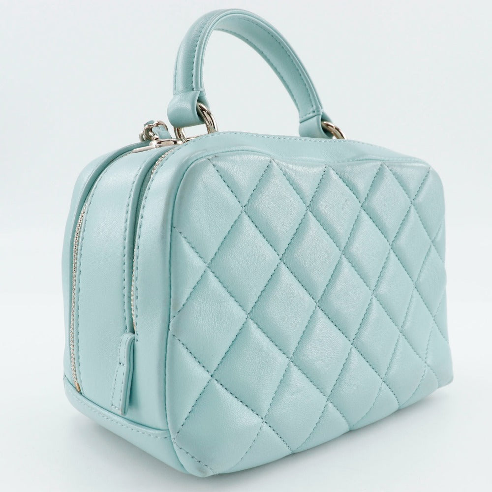 CHANEL Handbag Calfskin light blue 2WAYShoulder Matrasse Trendy COCO Mark Women