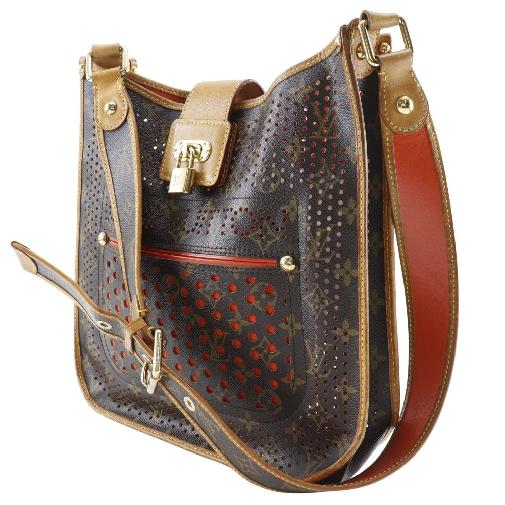 LOUIS VUITTON Shoulder Bag M95174 Monogram Perfo Brown / orange Musette Women