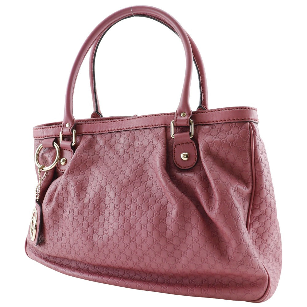 GUCCI Tote Bag 296835 Æ}ÆCÆNÆï¿½ÆOÆbÆ`ÆVÆ} Sima leather pink Micro Guccisima Sukey Women