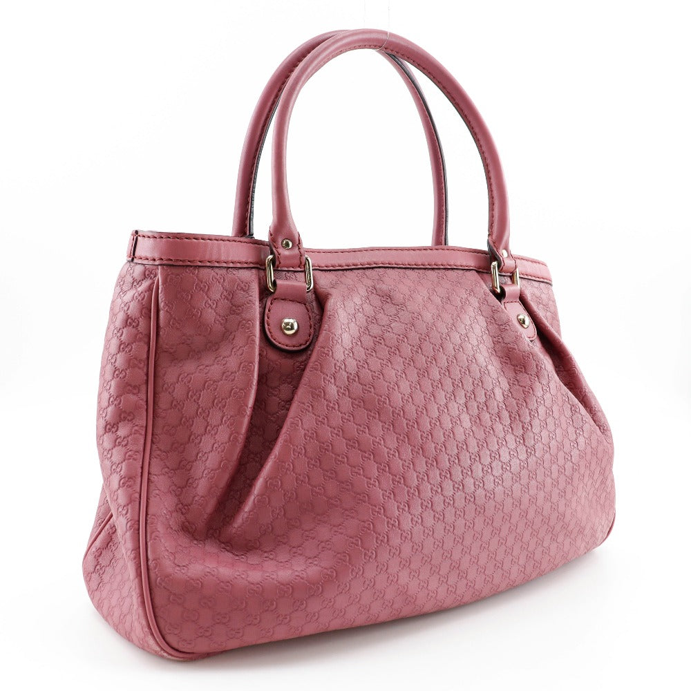 GUCCI Tote Bag 296835 Æ}ÆCÆNÆï¿½ÆOÆbÆ`ÆVÆ} Sima leather pink Micro Guccisima Sukey Women