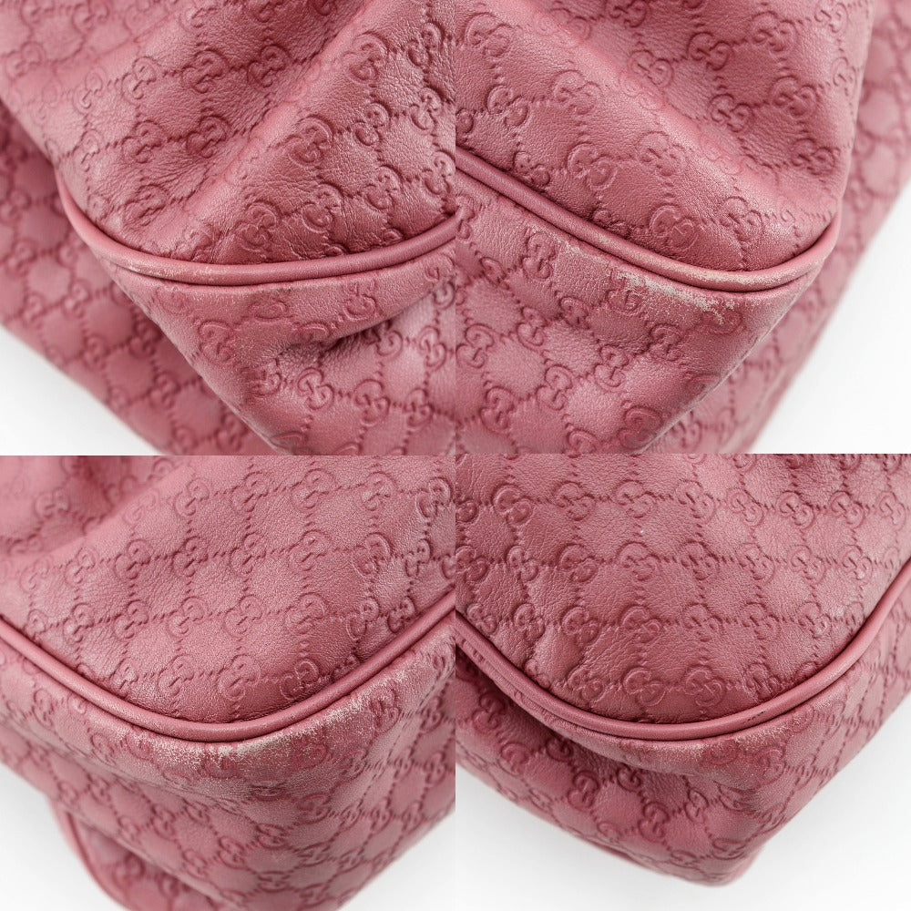 GUCCI Tote Bag 296835 Æ}ÆCÆNÆï¿½ÆOÆbÆ`ÆVÆ} Sima leather pink Micro Guccisima Sukey Women