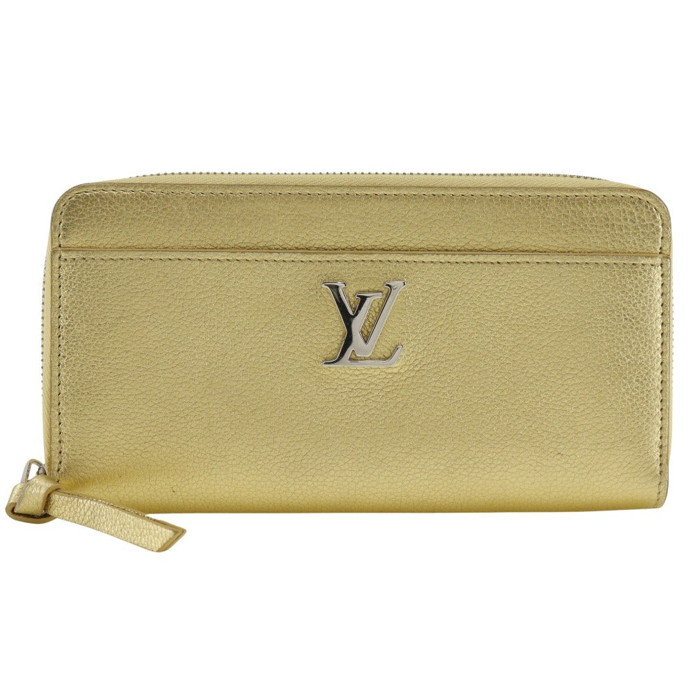 LOUIS VUITTON Long Wallet Purse M69058 Grain Calfskin Leather gold Japan exclusive color Zippy Rock Me Women