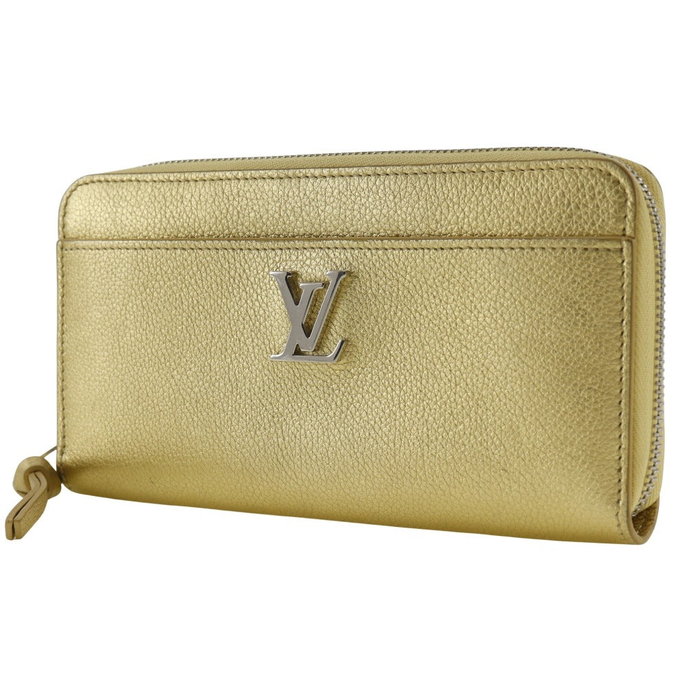LOUIS VUITTON Long Wallet Purse M69058 Grain Calfskin Leather gold Japan exclusive color Zippy Rock Me Women