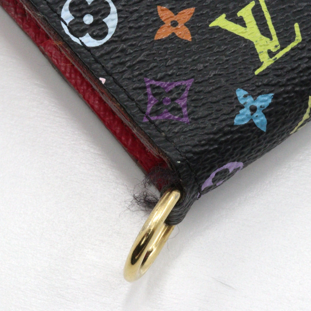 LOUIS VUITTON Long Wallet Purse M93754 Monogram multicolor Black / pink Portefeuille Ansolit Women