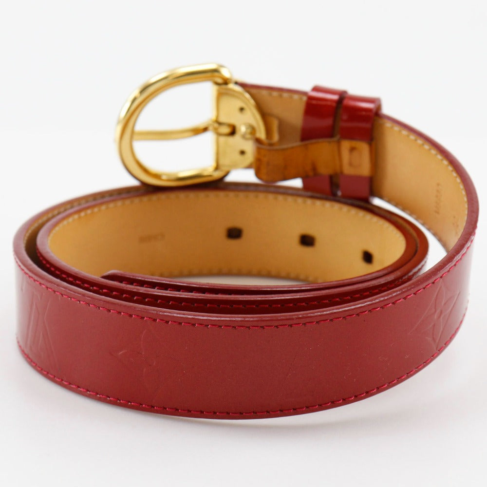 LOUIS VUITTON belt M6980 Monogram Vernis Red Saintur Women 80/32