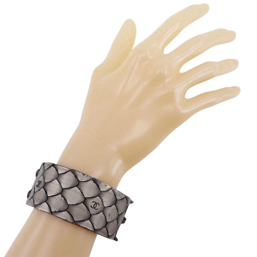 CHANEL bracelet metallic Silver COCO Mark Women