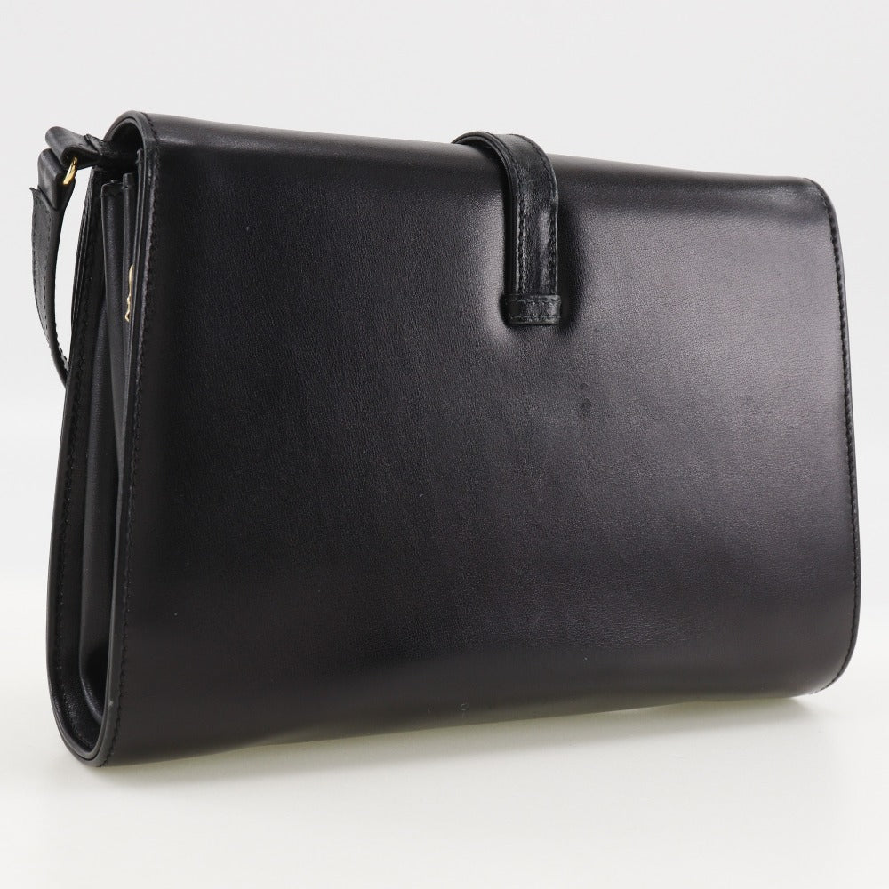 GUCCI Shoulder Bag Calfskin black 2-way clutch Old Gucci Women