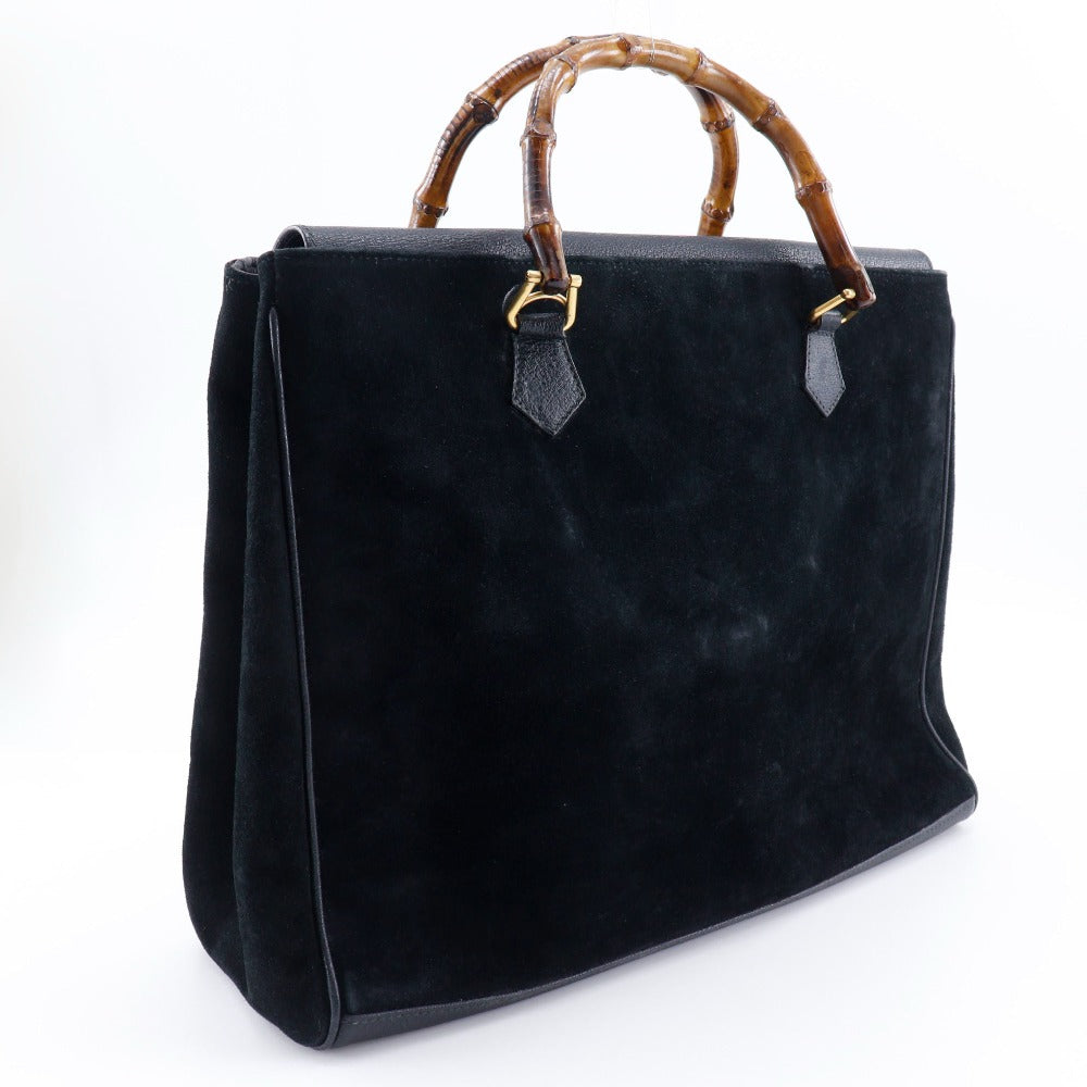 GUCCI Tote Bag Suede black Old Gucci Bang Boot Women