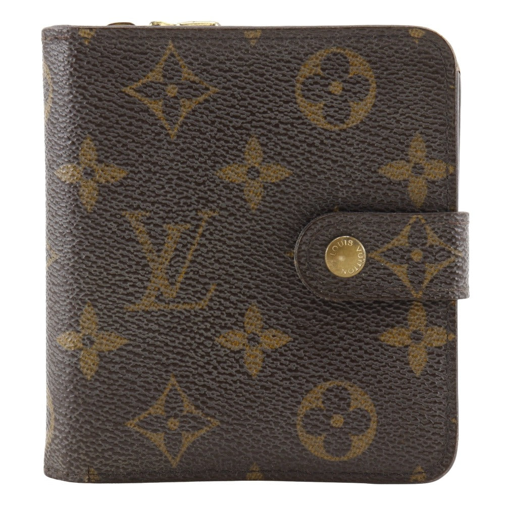 LOUIS VUITTON Bifold Wallet M61667 Monogram canvas Brown Compact zip unisex(Unisex)