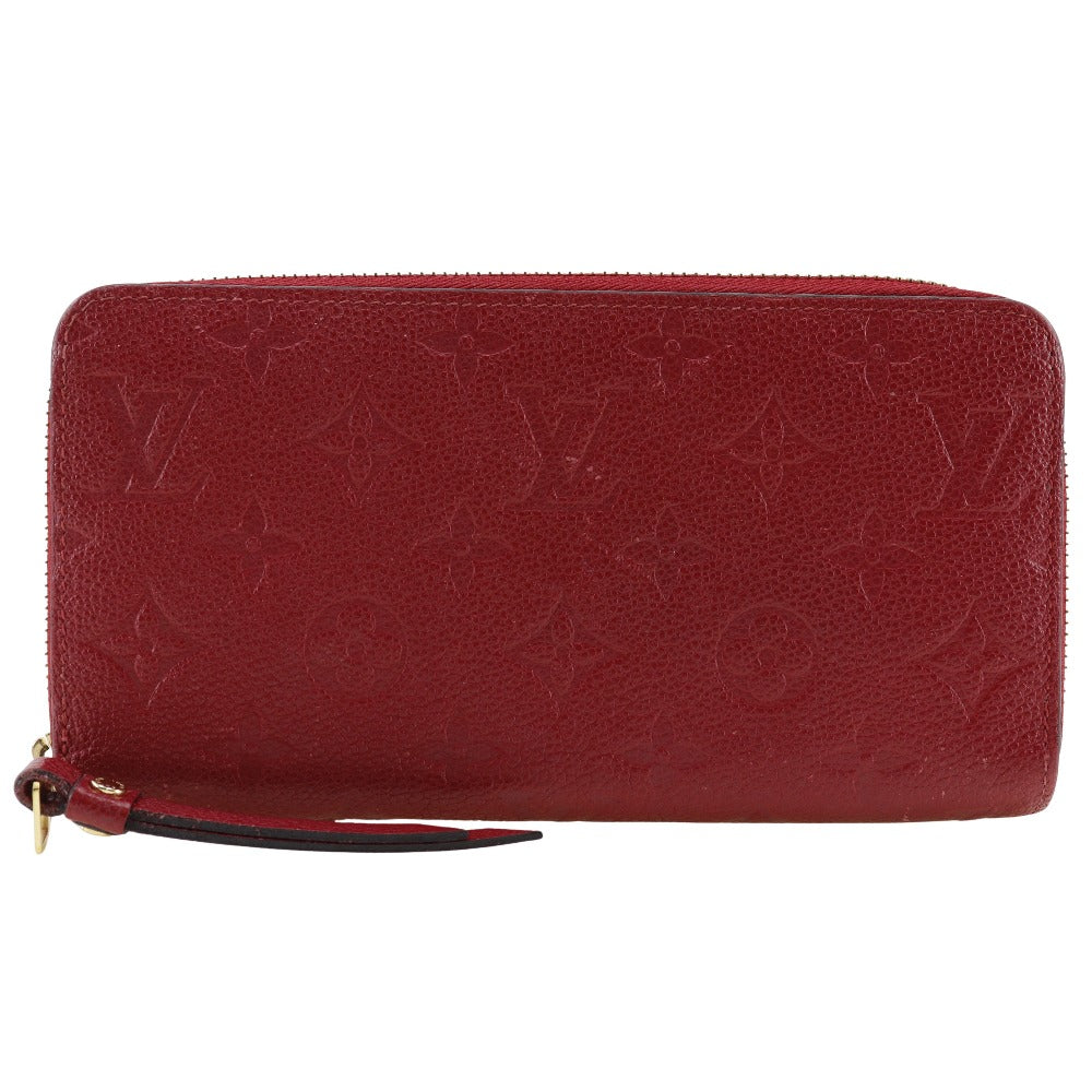 LOUIS VUITTON Long Wallet Purse M60737 Monogram Ann Platt Red Zippy wallet Women