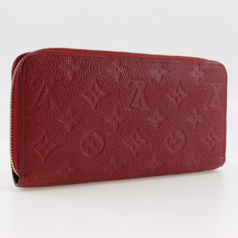 LOUIS VUITTON Long Wallet Purse M60737 Monogram Ann Platt Red Zippy wallet Women