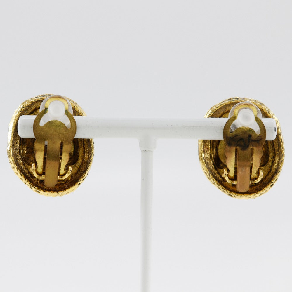 CHANEL Earring Plated Gold gold vintage COCO Mark Women