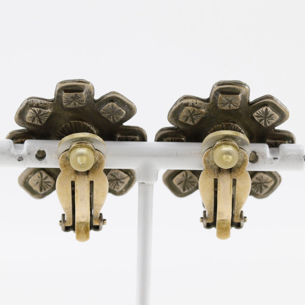 CHANEL Earring metallic Silver COCO Mark Women