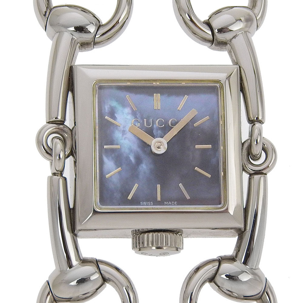 GUCCI Watches Quartz 116.5 Stainless Steel Silver Signoria Blue shell dial Women