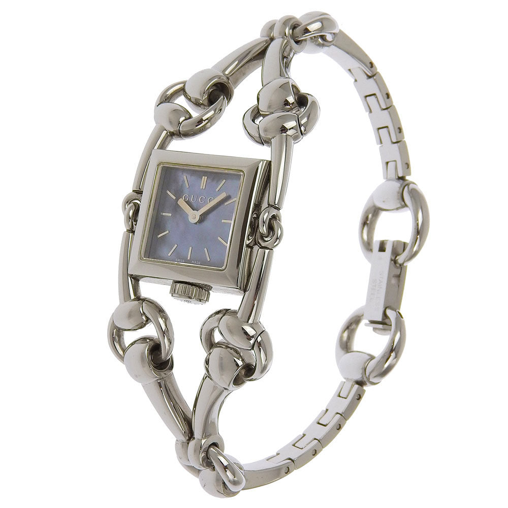 GUCCI Watches Quartz 116.5 Stainless Steel Silver Signoria Blue shell dial Women