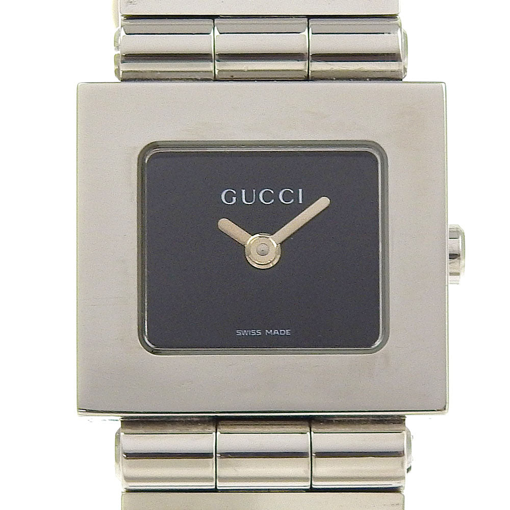GUCCI Watches Quartz 600L Stainless Steel Silver black dial Women
