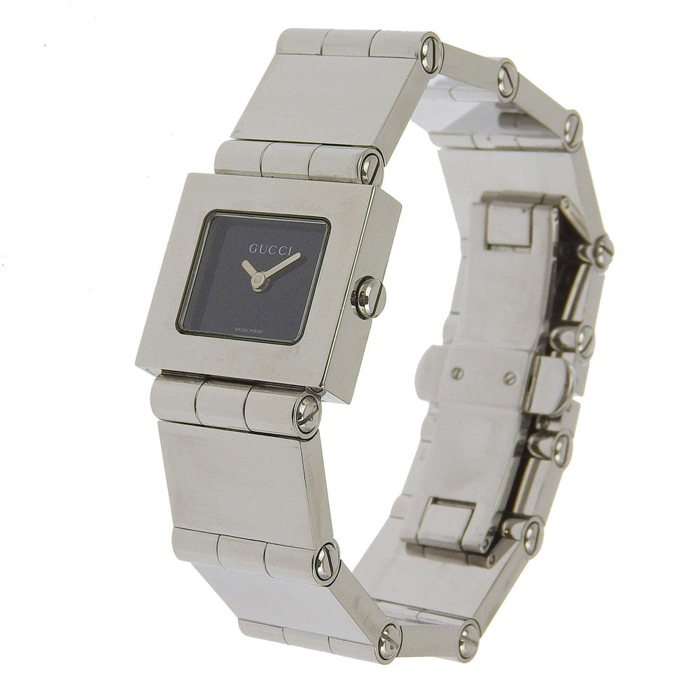 GUCCI Watches Quartz 600L Stainless Steel Silver black dial Women