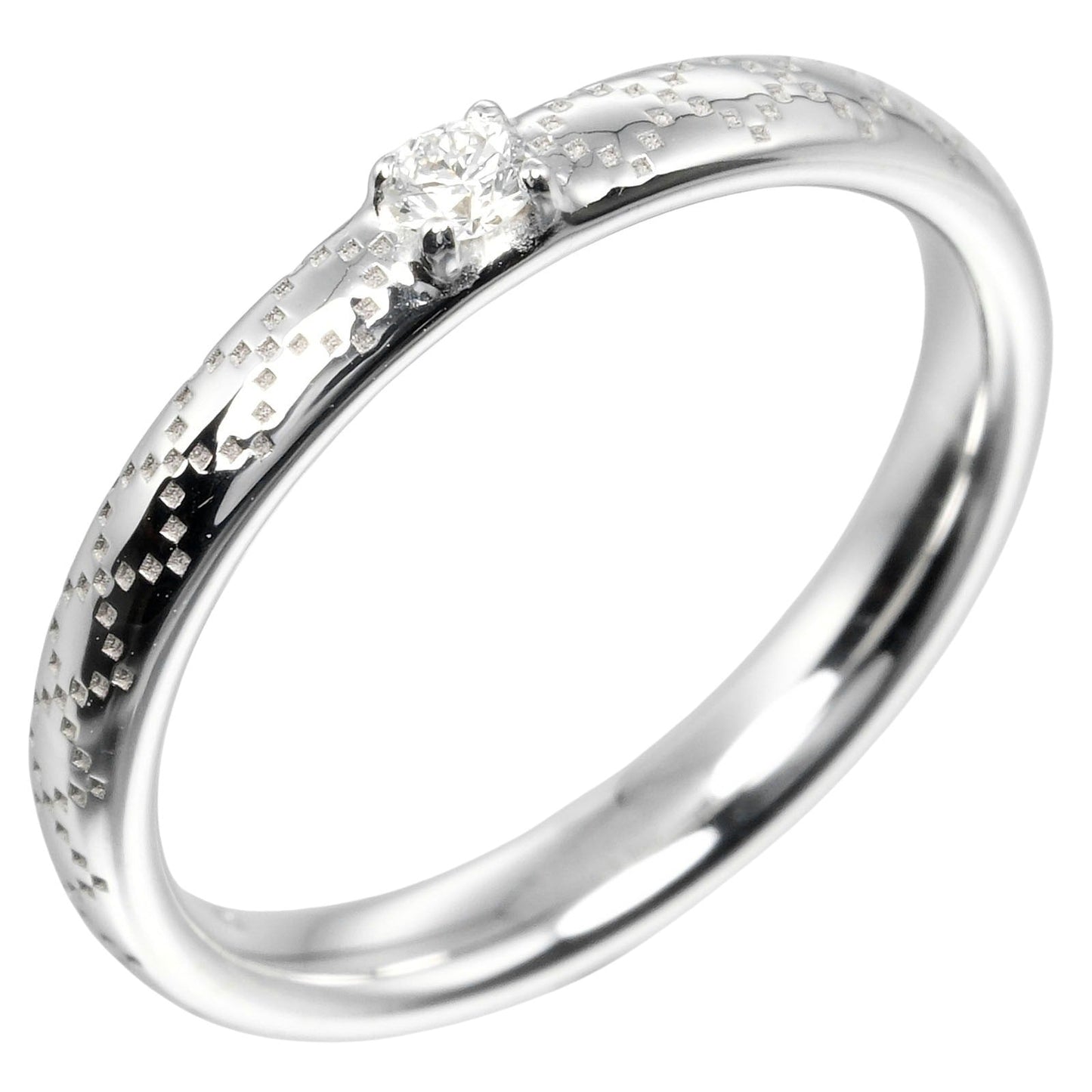 GUCCI Ring K18 White Gold, Diamond Silver Diamantissima 7