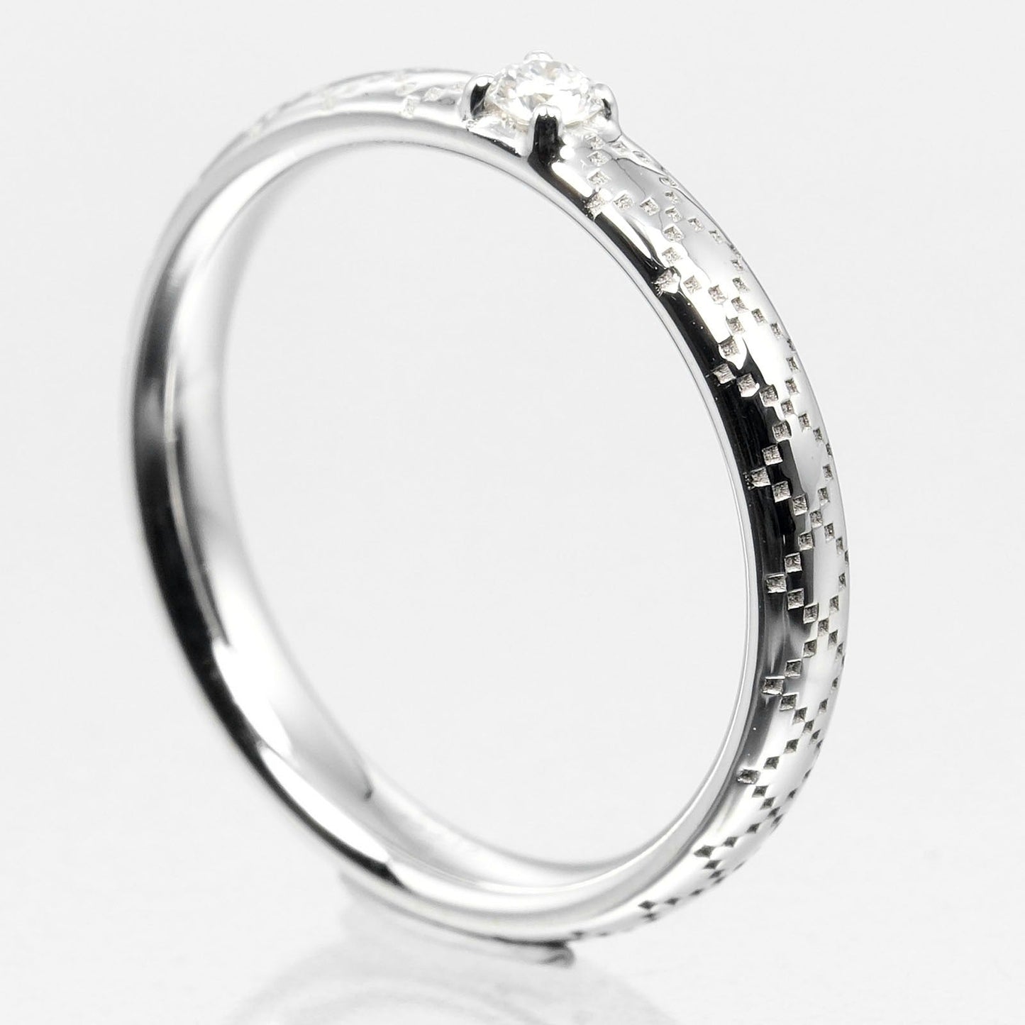 GUCCI Ring K18 White Gold, Diamond Silver Diamantissima 7