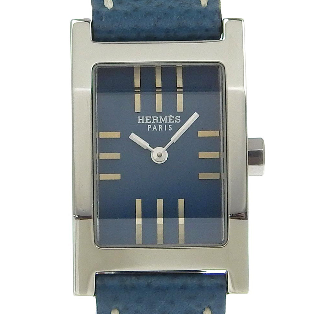 HERMES Watches Quartz TA1.210 Stainless Steel , Leather blue tandem Blue dial Women