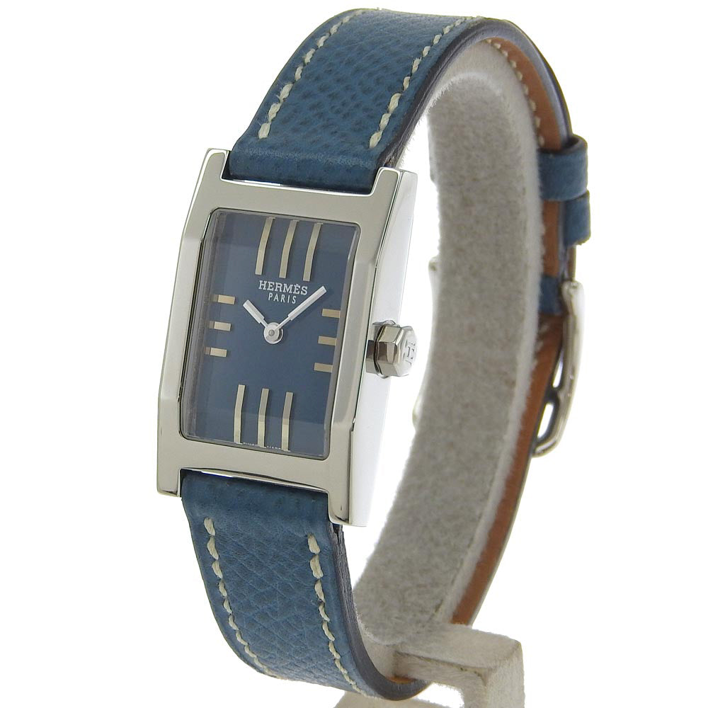 HERMES Watches Quartz TA1.210 Stainless Steel , Leather blue tandem Blue dial Women