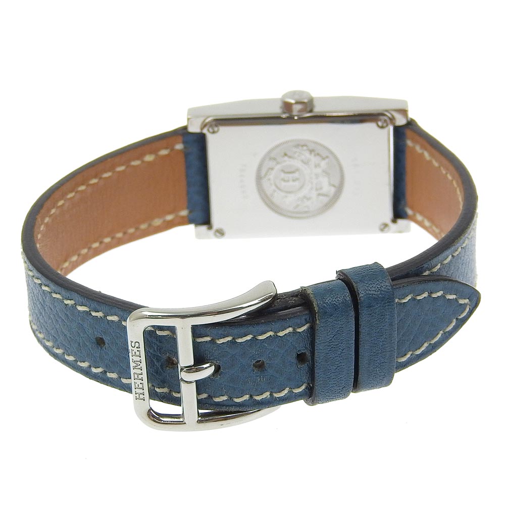HERMES Watches Quartz TA1.210 Stainless Steel , Leather blue tandem Blue dial Women