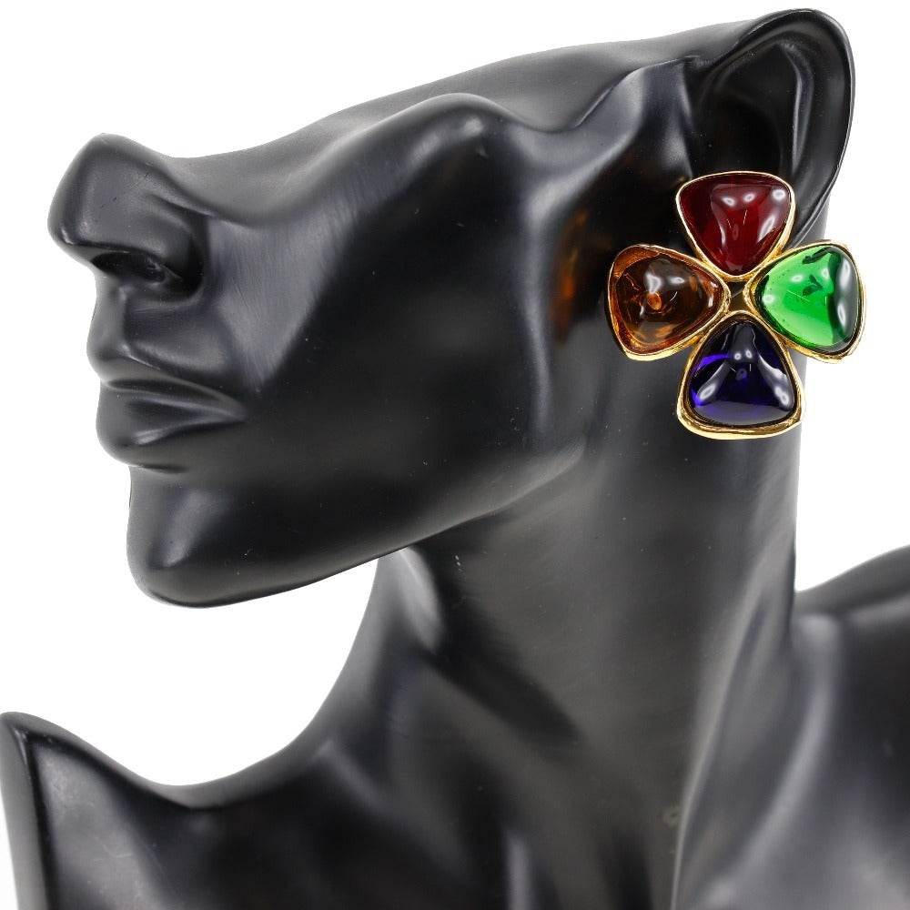 CHANEL Earring Plated Gold gold Gripoa Women