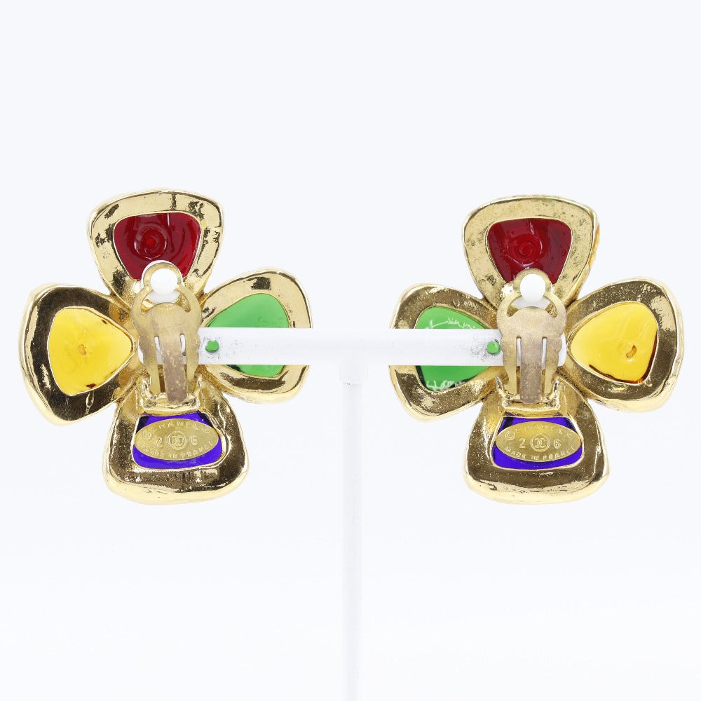 CHANEL Earring Plated Gold gold Gripoa Women