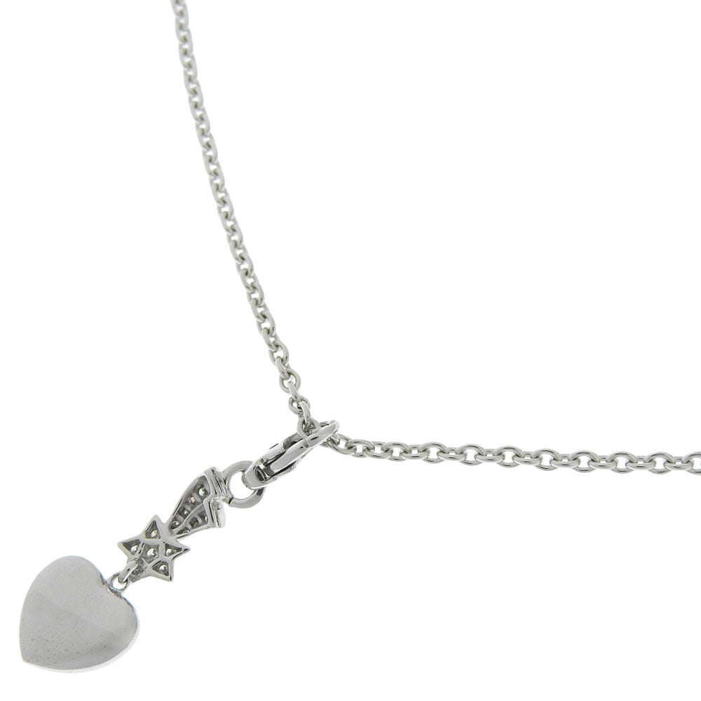 CHANEL Necklace K18 white gold Silver comet Women