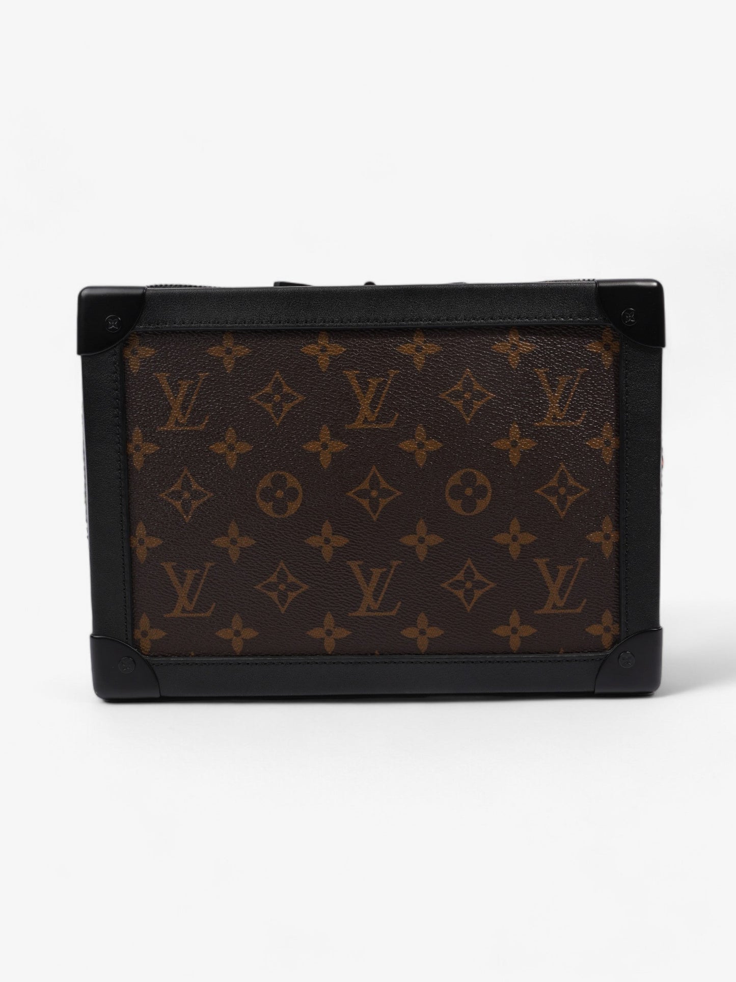 Louis Vuitton Soft Trunk Monogram / Black / Neon Orange Coated Canvas